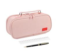 Genérico Pencil Case with Compartments | Multi-level University Pencil Holder | Organizer for Desk Home Workshop Travel Studies Fine Arts Makeup, pink, Consulte la descripción, See description