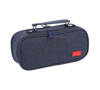 Genérico Pencil Case with Compartments | Multi-level University Pencil Holder | Organizer for Desk Home Workshop Travel Studies Fine Arts Makeup, navy, Consulte la descripción, See description
