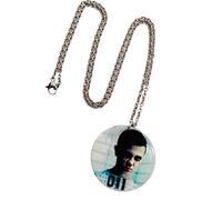 Generico Pendant Eleven Compatible with Stranger Th Chain Stainless Steel Silver Color Inspired TV Series Gadget Car Accessories Gift Idea Upside Down Hawkins Fantasy Cosplay