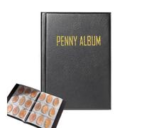 Generico Penny Collection Book | Display Album for 108 Coins - Storage Organizer for Currency, Dollars, Quarters, Tokens, Travel Memories, Medals, Numismatics