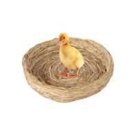 Generico per - Hand Woven Straw Shelter for Flat Base Breeding Accessories for Hot Nesting | Natural Hut for Parrots, Parakeets and Finches, Pi