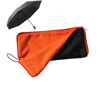 Genérico per Ombrello Bagnato - Bag In Ciniglia Super Assorbent, with Cerniera | Waterproof Portable Fodera for Viaggio Auto, Pulizia Multifunzione 38 cm, Orange, Consulte la descripción, See