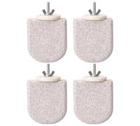 Generico Perch - 4 Pieces 7 x 6.5 cm 12 x 6.5 cm Volcanic Stone Perch Rotating Cage Anti-Morse Parrots Toy Chewing Claw Support Conure Cockatoo Inseparable Training Rest