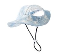 Generico Pet Baseball Sun Hat - Dog Head Adjustable Drawstring Cat Sunbonnet with Ear Holes | Outdoor Sun Protection Accessory