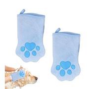 Generico Pet Bath Gloves | 1 Pair Double Side Coral Fleece Remover | Cat Bath Gloves and Mittens Drying Towel - for Travel Salon Pets and Retirement