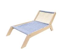 Generico Pet Lounge Chair Wooden Cat Scratcher Lounger Beach Chair | Solid Thickened Wooden Frame Swing Chair for Kitten Puppy Small Medium Dogs Cats Small Animals Indoors Outdoors Patio Deck