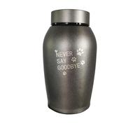 Generico Pet URN - Cremation of Memorial Ash | Stainless Steel Memorial Urn, Decorative Ash Holder with Engraving Printing A | Funeral Jar for