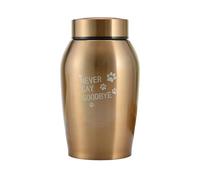 Generico Pet URN - Cremation of Memorial Ash | Stainless Steel Memorial Urn, Decorative Ash Holder with Engraving Printing A | Funeral Jar for