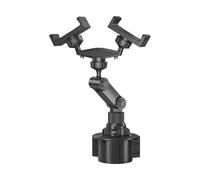 Generico Phone Holder in Car - Horizontal and Vertical Mount, Mount to Mobile Phone Cup Holder - For Calls Video Recording Car Travel Commuting Road Trips