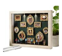 Genérico Photo Frame,Souvenir Photo Case With LED Light - 11 Pieces Miniature Frames With 8 Figurines, For Valentine's Day And Birthday