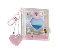 Generico Photo Keyring Holder | Handmade Heart Shaped Key Ring - 2 Inch Photo Insert for Weddings, Graduation and Birthday Memories | for Travel, Office, School, Luggage,