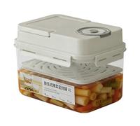 Genérico Pickle Container, 4 Liter Korean Airtight Container with Closure for Pickles | Food Fermenter - for Refrigerator, Pantry, Kitchen, Camping and Picnic