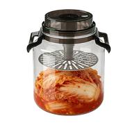 Generico Pickle Jar | 5L Airtight Round Storage Canister with Handle | Pickle Container | Kitchen Pantry Food Storages | Flour Sugar Coffee Canister | Counter Countertop Storage Use with