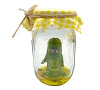 Generico Pickle Jar Figurine - Handmade Pickle for Emotional Support, Funny Decorative Figurine, Creative Home Ornament | Elegant Table Accessory with Shelf