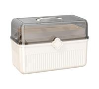 Generico Pill Storage Box, Transparent Pill Holder Case, Large Bin with Lid & Handle, Multipurpose Storage Organizer Compact Versatile Ideal for Supplements, Cosmetics, Sewing Accessories