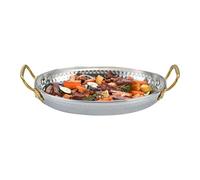 Generico Pince Stainless Steel Frying Pan Double Handle Uncoated Frying Pan | Fish for Outdoor Cooking Camping Non-Stick Pot
