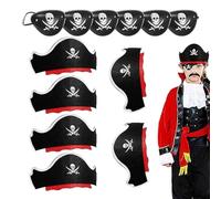 Genérico Pirate Kids Party Cosplay Supplies - Halloween Pirate Supplies Cosplay Kit - Pirate Eye Patches, Sword Hats for Halloween