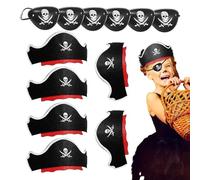 Generico Pirate Kids Party Cosplay Supplies - Pirate Cosplay Halloween Supplies Kit - Sword Hats and Pirate Eye Patches for Halloween