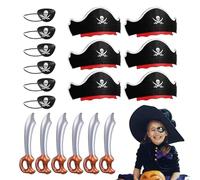 Genérico Pirate Kit | Pirate Costume for Kids Halloween | Pirate Eye Patches Swords Hats for Pirates