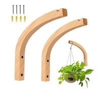 Generico Plant Hooks for Outdoors, Rustic, Sturdy Wood, Non-Slip, Wall Hanger, for Living Room, Kitchen, Balcony, Farmhouse, Apartment, Office, Indoor and Outdoor