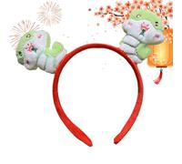 Generico Plush Animal Headband, Snake Headpiece | Cute Double Plush Animal Headband | Spring Festival Plush Hair Band - Photo Props