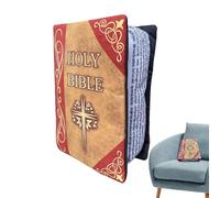 Genérico Plush Bible Book: Decorative Soft and Openable Pillow Book Design with Comfort Feature Home Bedroom Sofa Living Room Decor Faith