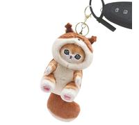 Genérico Plush Cat Keychain - Cute Flannel Hanging Accessory, Soft Adorable Pendant, Big Tail Cat Charm, Laptop Backpack Decor | Retrovis Mirror Purse, Squirrel, Consulte la descripción, See