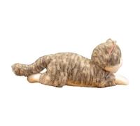 Generico Plush Chat, 50 cm Douce Réaliste En Pose Allongée, Réaliste En Position Allongée Avec Texture Ultra Douce - 19.6Enfants Filles Adultes Anti-Stress Maison Bureau Voiture Sieste Relaxatio