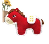 Generico Plush Horse, 2026 Cute Red Mascot Decoration Charm | Plush Toy for Chinese New Year in the Shape of a Horse | For Children Adults Home Office Car Living Room Bedroom