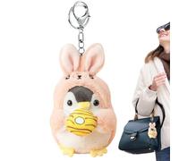 Generico Plush Keyring with - Plush Keyring, Portable 10 cm / 3.9 inches, Keychain with Penguins, Plush Anime Cons Shark Bee Frog Stuffed | Key In