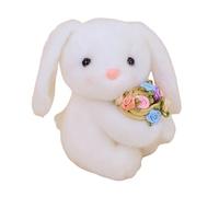 Generico Plush Rabbit - Plush Hugging Rose Bouquet, Cute Bunny Girl, Small Nursery Shelf Decoration, Romantic Gift Idea for Saint | For Children
