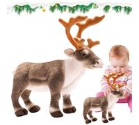 Generico Plush Reindeer,Decorative Soft Plush Elk Doll Deer Cushion | 13.7 Inch Cute Christmas Reindeer Ornament Plush Deer for Chairs Bedrooms Sofa Beds