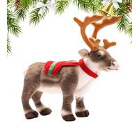Generico Plush Reindeer Soft Plush Elk Doll Deer Decorative Cushion 13.7 Inch Plush Christmas Reindeer Deer Ornament for Chairs, Beds, Bedrooms, Living Rooms