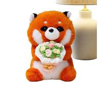 Generico Plush Soft Animals, Doll with Bouquet of Flowers - Plush with Decorative Flowers - For Girlfriend Wife Girls Mother Christmas Wedding Saint