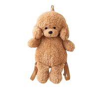 Genérico Plush Soft Plush Animal Shoulder Bag Backpack Large Cute Dog Shaped Purse For Boys Girls School Travel Children Women Outdoor Holiday Backpack Pr, Khaki, Consulte la descripción, See