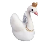 Generico Plush Stuffed, Stable, - Light Weight Compact Animal Doll Crown, Cartoon Geese, White 11 Inch Cushion | Multipurpose Outdoor Indoor Utility Elegant Easy to Install