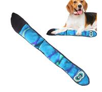 Generico Plush Toy for Snake Dogs - Green Blue Squeaker Tail Puppy Chew Soft and Long Padding | Tug of War with Ruffled Sound for Medium-Large Dogs