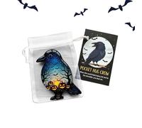 Generico Pocket Ghost Card,Inspirational Portable Card | Reassuring Halloween Souvenir with Raven Bats and God of Death for Adults Boys and Colleagues