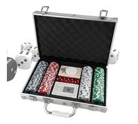 Generico Poker Chips - Party Without a Name | Aluminium Case with Game Set | Kit for Passionate Players Collectors Event Planner Men Women Adults Home Travel Evening