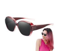 Genérico Polarized Wrap Around Sunglasses | Fitover Glasses | Polarized Fitover Glasses | Polarized Eyewear with Face Shadow Snap-on Shadow, Lightweight