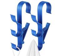 Generico Pool Hooks for Rods | 2 Pieces Adjustable to 3 Hooks | Pool Equipment Holder - for Telescopic Rods, Nets, Brushes, Skimmer, Suction Tube, Towels and Bags