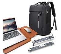 Genérico Portable Backpack with 3-in-1 Multipurpose Case, Mouse Pad and Ergonomic Riser | Stylish, Functional and Practical Design | Non-Reheating Ventilation | Ideal for Office, Travel