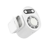 Generico Portable Clip Fan - Fan with LED Digital Display - Portable Clip with Adjustable Speed - for Travel, Music Festivals, Cycling, Public Transport Gardening Men