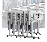 Generico Portable Conference Table, Modern, Meeting Table for Office, Classroom and Seminars, 2 Pieces, 140 x 50 x 75 cm, Mobile Design, Space Saving Solution