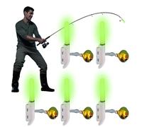 Generico Portable Electric Alarm | Set of 5 LED Bells for Night Rods, Night Lummous Alarm 5 Pieces, for Catfish Outdoor Night Pond River Beach Lake Bulls