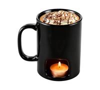 Generico Portable Fondue Pot Hot Chocolate Butter Pot with Easy Pour Function Ceramic Cups for Melting Cheese Candy Candy with Sturdy Structure, P