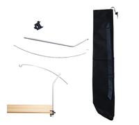 Generico Portable Lamp Hook - Folding Lantern Hacker, Stand, Height Adjustable Tripod Stand, Lighting Station for Outdoor Activities, for L, silver, Please refer to the description, Please refer to
