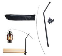 Generico Portable Lamp Hook - Folding Lantern Hacker, Stand, Height Adjustable Tripod Stand, Lighting Station for Outdoor Activities, for L, Black, Please refer to the description, Please refer to
