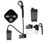 Genérico Portable Shower for Camping | Rechargeable Beach Shower with LED Display, Waterproof Pump with 3 Spray Modes for Garden, Beach, Pet Bath, Washing Motorhomes and Vehicles