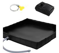 Genérico Portable Shower Tray Bathroom Tray Folding PVC 104 x 104 x 12.2 cm | Water Base with Shower Drain Hose for Indoor/Outdoor Bathroom, Beach, Motorhome, Shop, Car, Hiking